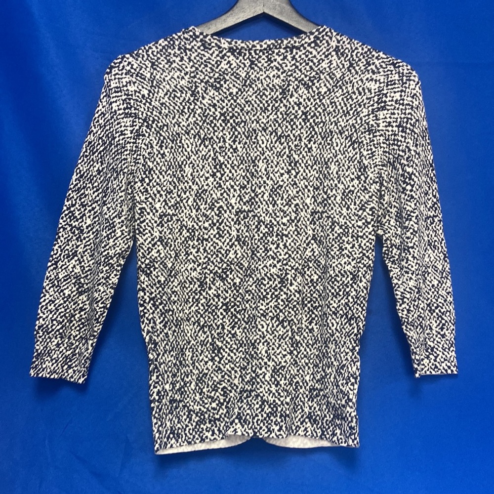 White House Black Market Black and White Cardigan - Picture 2 of 5